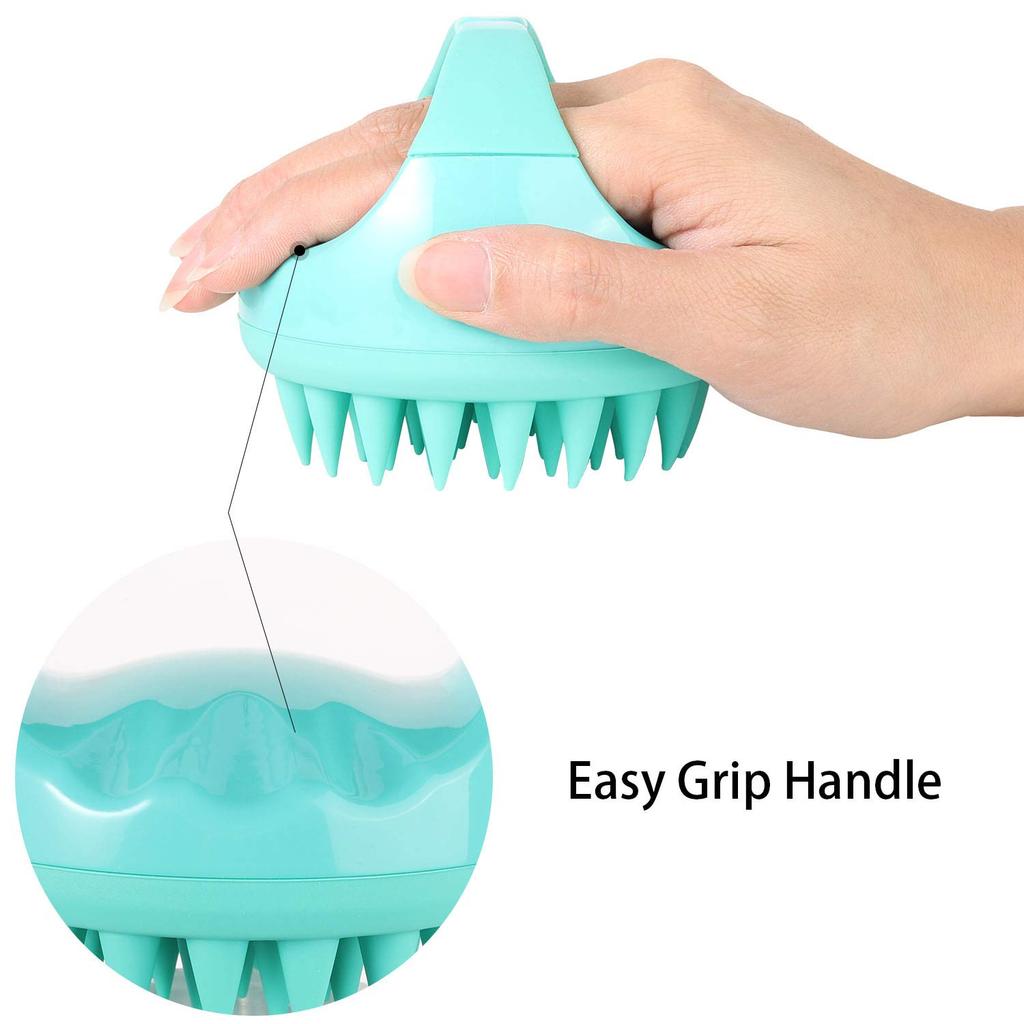 BTYMS 1 Packs Hair Scalp Massager Brush Silicone Hair Shampoo Massager Dandruff Scrubber Hair Washing Tool