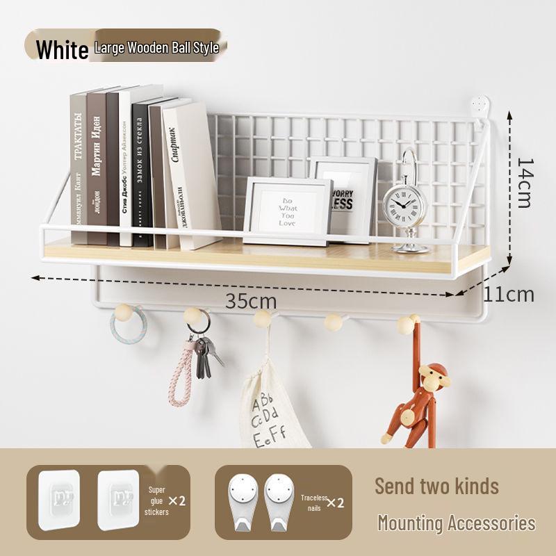 Lochfreies Lagerregal zur Wandmontage: Schlafsaal & Schlafzimmer Organizer Regal