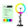 Round Metal Desktop Camera and Phone Stand with 1/4 Interface for Live Broadcast and Fill Light