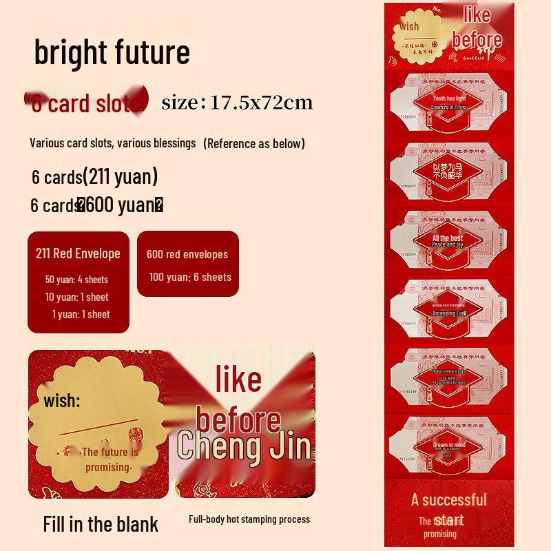 Golden List Red Envelope: Sunflower Themed Good Luck Gift for Exams Golden List Gift