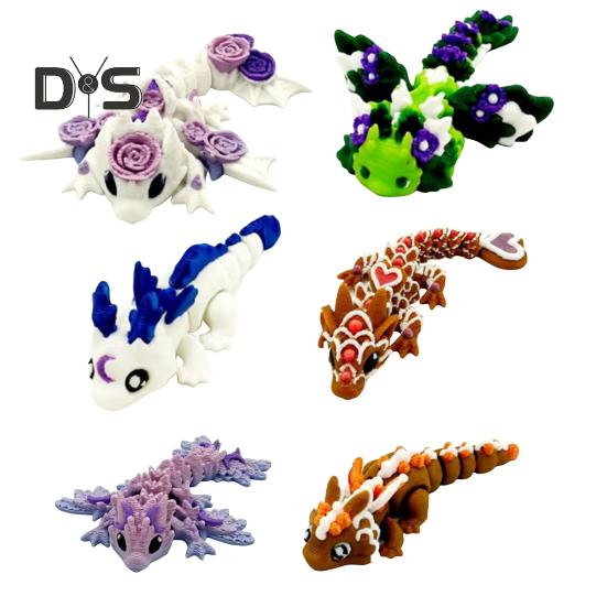 3D-gedrucktes Drachenei, buntes Ei mit Drachen im Inneren, bewegliche Drachenfigur, flexibles Zappelspielzeug für Kinder, Osterkörbchenfüller