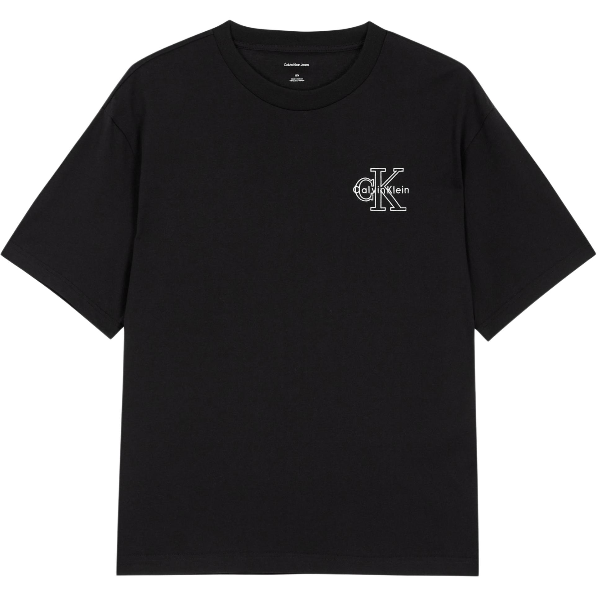 Calvin Klein Loose Letter Logo T-Shirt Men Tops Black 4RAB821UB1 XL 4533₽