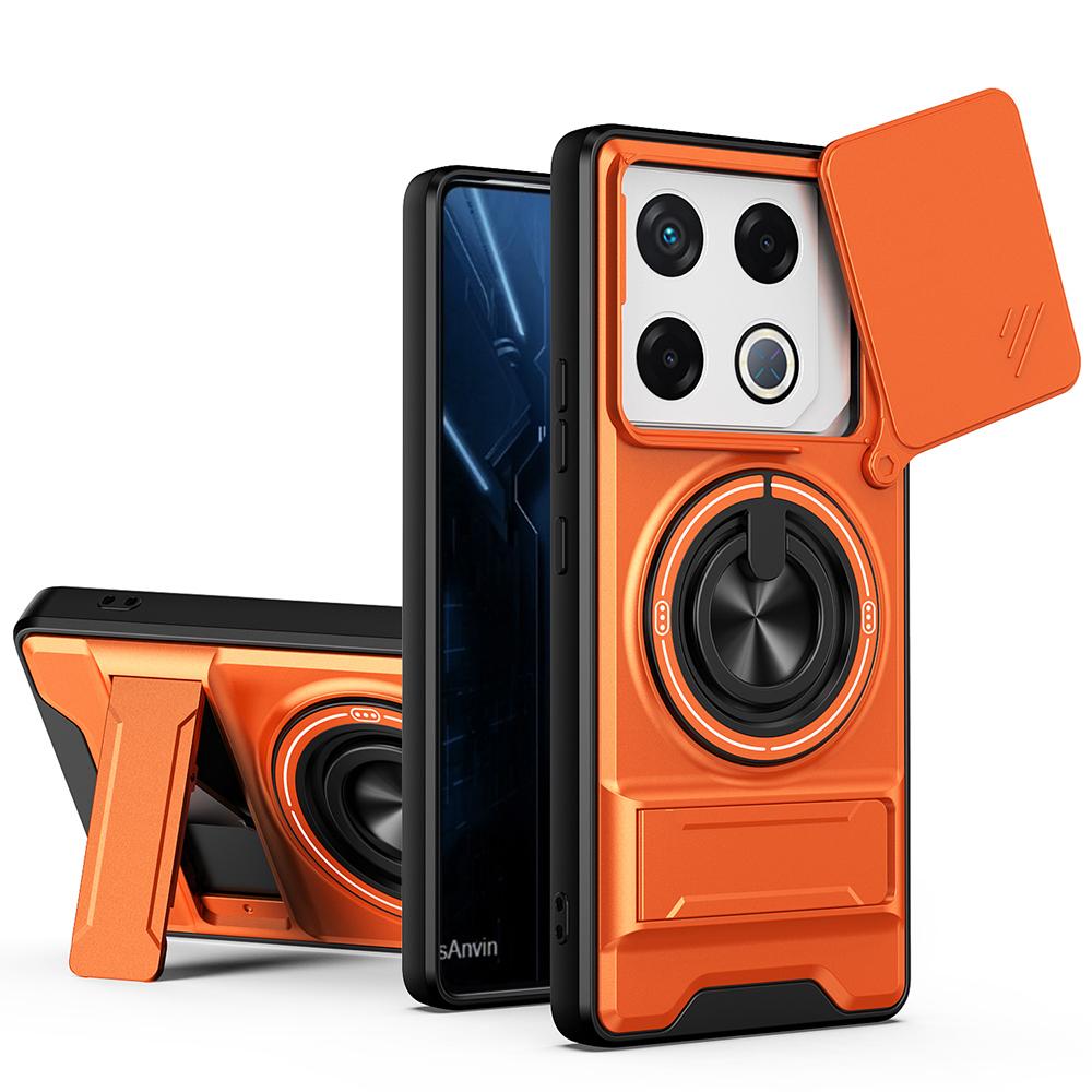 KEYSION Magnetic Phone Case for Infinix GT 20 Pro 5G Slide Camera Protection Upright Kickstand 360° Ring Shockproof Back Cover