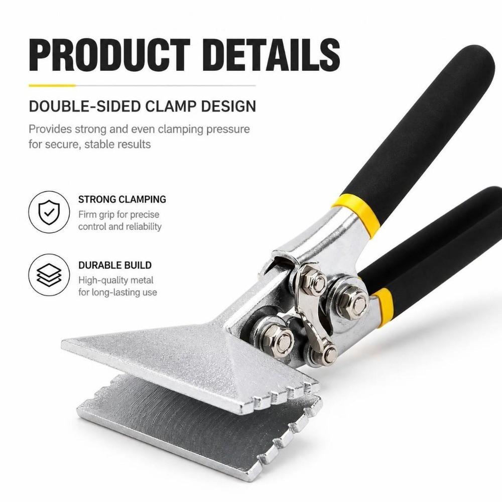 Ergonomic Handle Hand Seamer Pliers 6 Inch Offset Straight Jaw Seamer HVAC Ductwork
