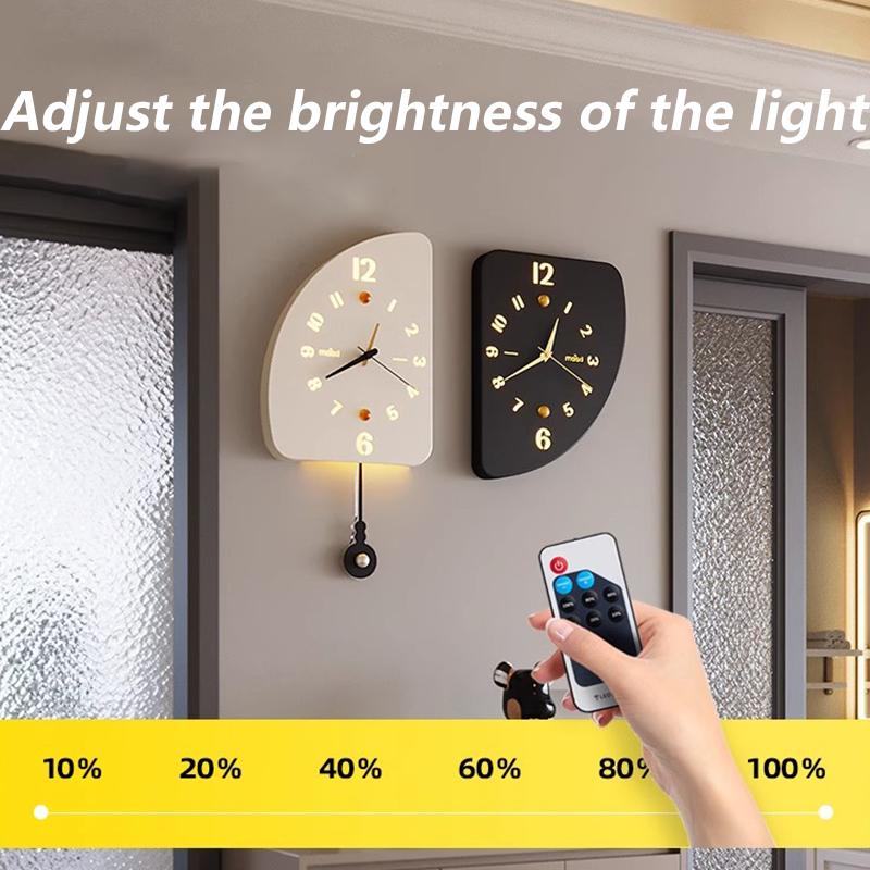 Minimalist Wall Clocks Nordic Living Room Decoration Wall Clocks Elegant Ornaments Clock Luxury Light Clock Design with Hands