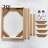Art Display Holder Wood Painting Frame, Easy to Install Wooden Strips DIY Self Assembly Kit, Custom Picture Framing Decorative for Oil And Wall
