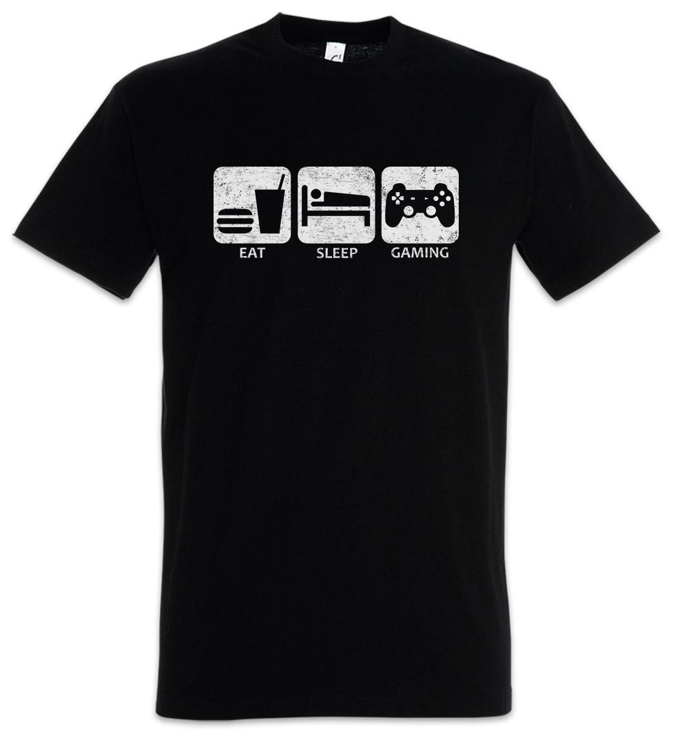 Eat Sleep Gaming T-Shirt Gamer Games Fun Geek Nerd Ego Computer Science Shooter XXXL