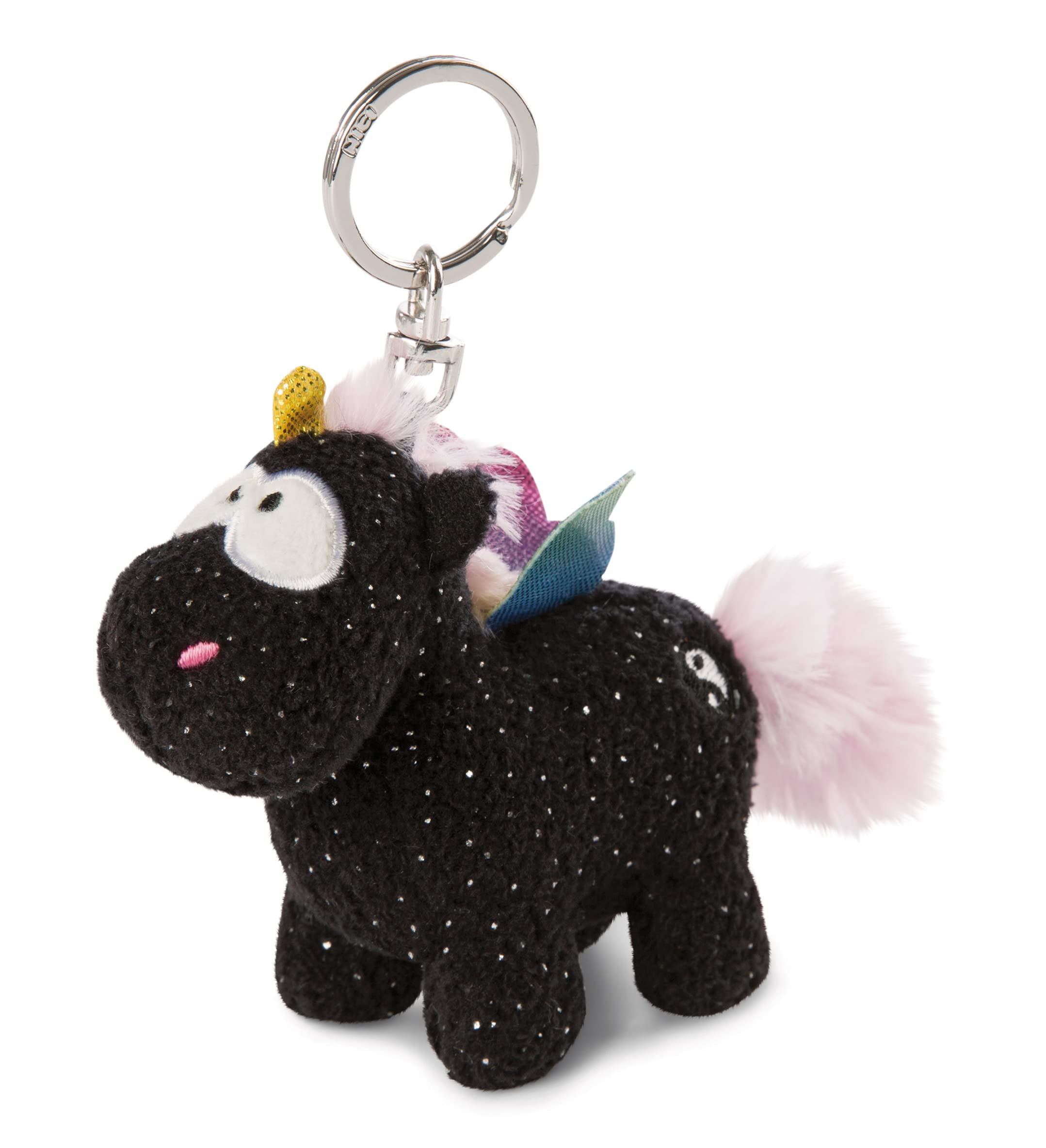 

NICI Unicorn Rainbow Keychain, 10cm, German Plush Toy Keyring, BB 3047370