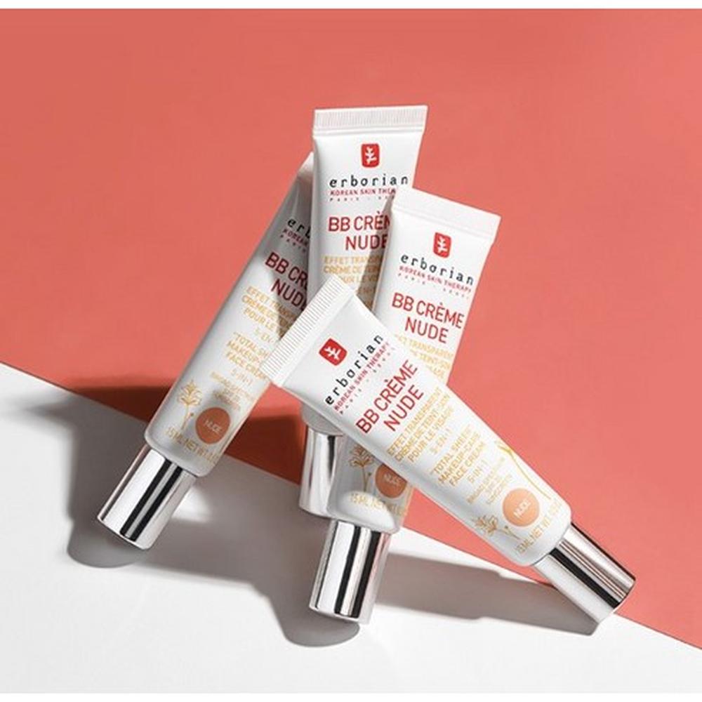 Erborian BB Cream SPF20 Nude 40ml – Buildable Coverage BB Cream, Smooth Texture, Daily Sun Protection, Korean