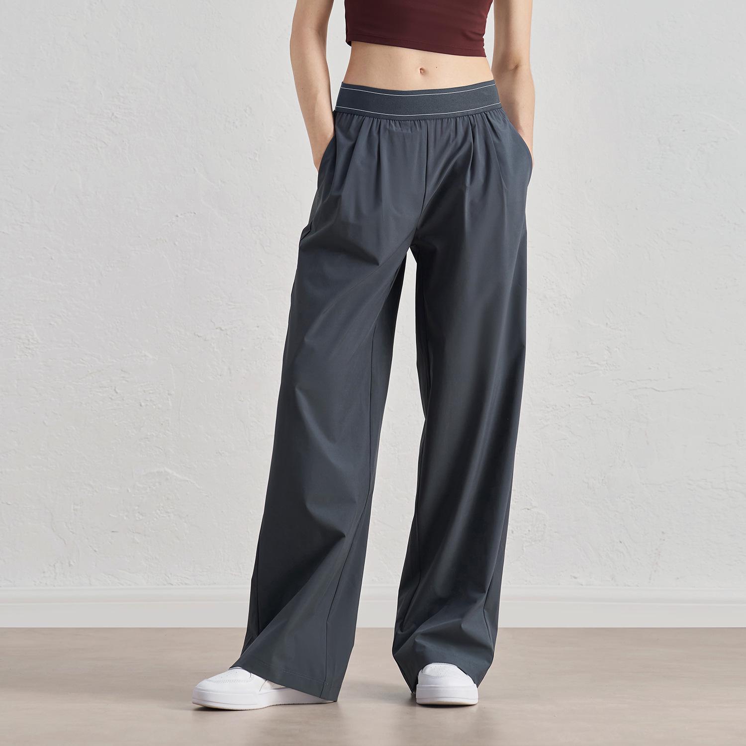 

Women s High Waist Slimming Sports Pants for Spring/Summer - Sun Protection, Yoga, Running, Casual Wear, Loose Straight Leg L