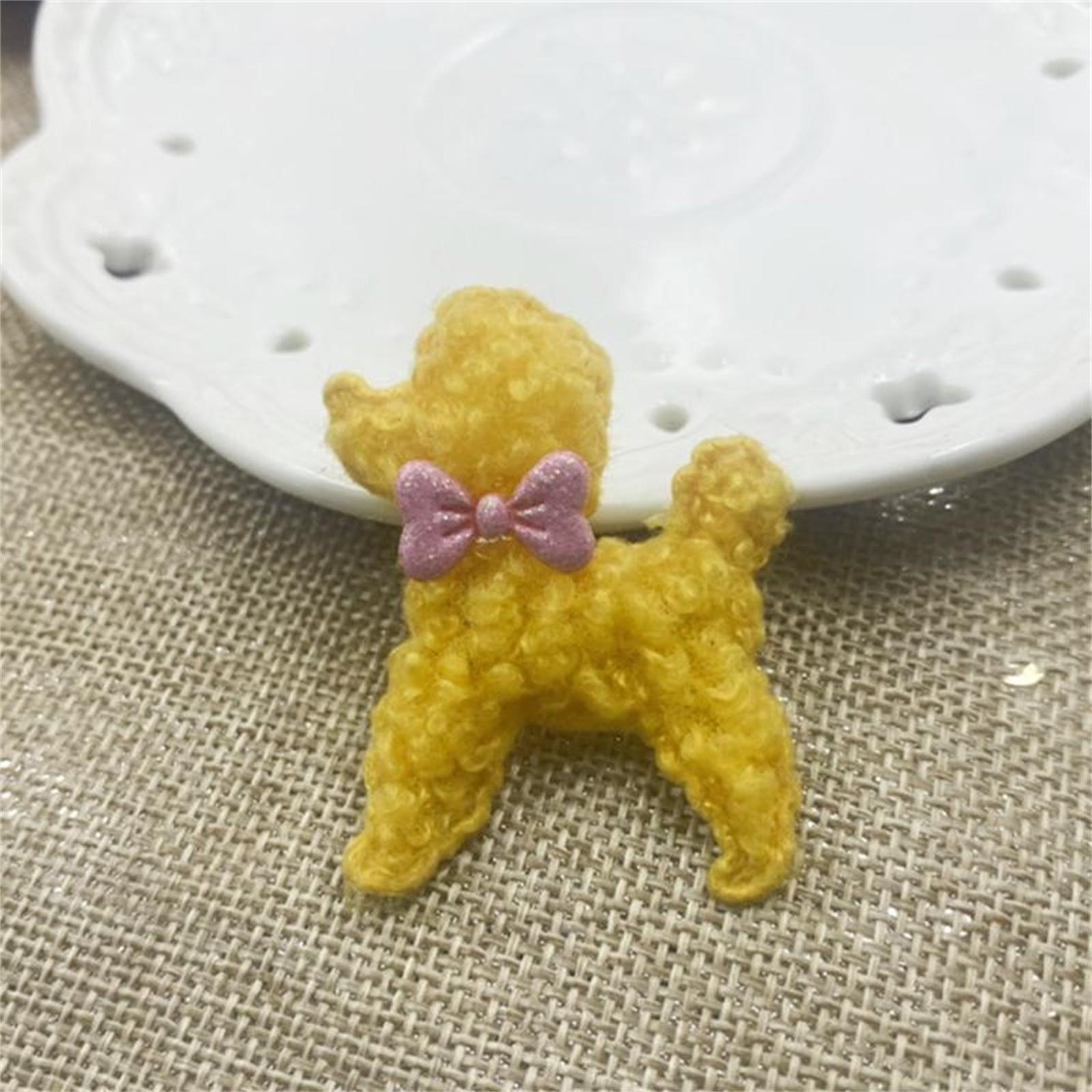 

6 шт. плюшевых накладных нашивок со стразами и бантом, наклеиваемых на милую собаку, аппликации для одежды, шапок, леггинсов, швейных принадлежностей, украшений One Size жёлтый