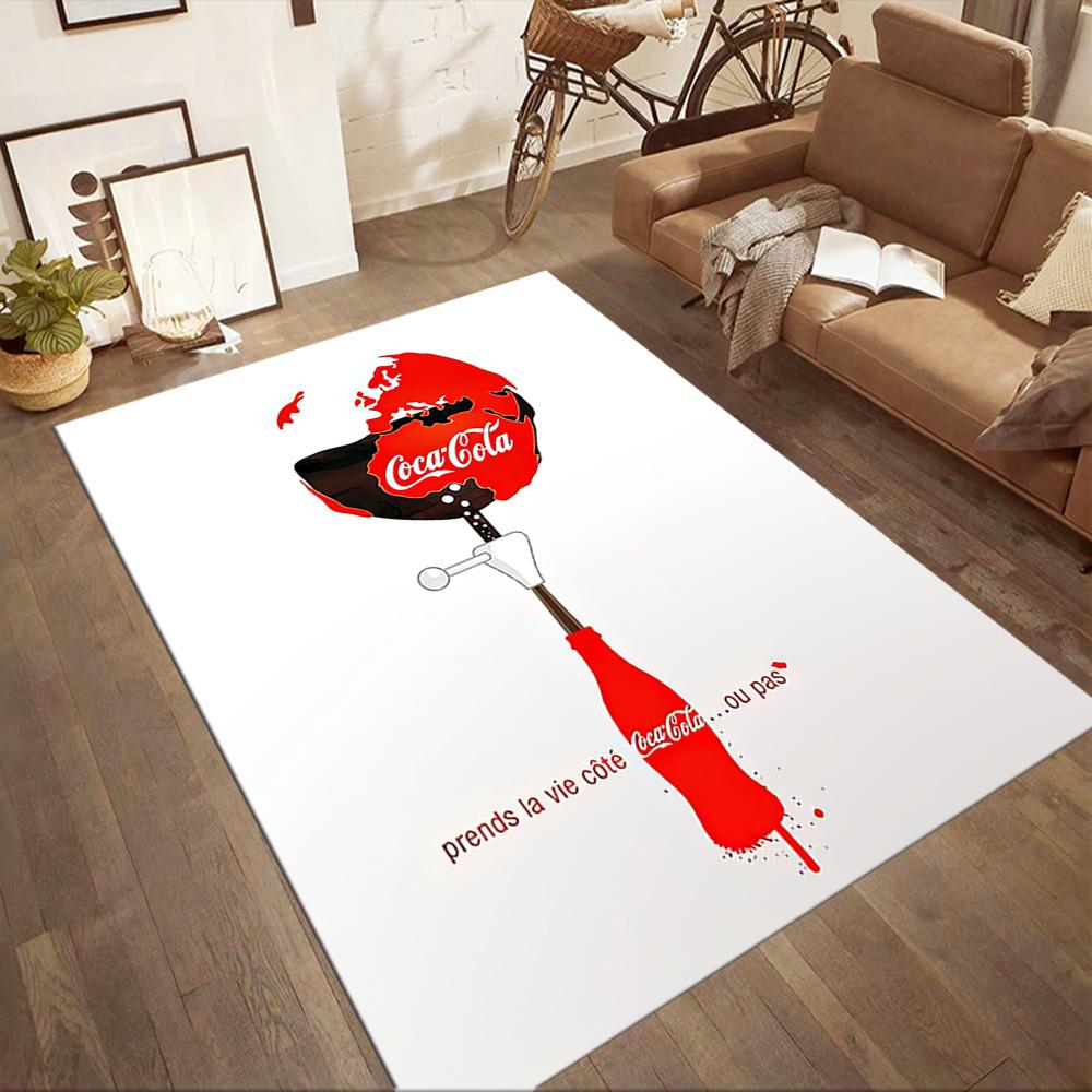 Coca-cola Classic Bottle Cap Square Rugs Are a Great Choice for Living Rooms, Bedrooms, Home Décor, and As Gifts.