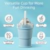 Leak-Proof Ice Cube Water Bottle Easy To Demold Ice Kettle Silicone Collapsible Mug  Outdoors
