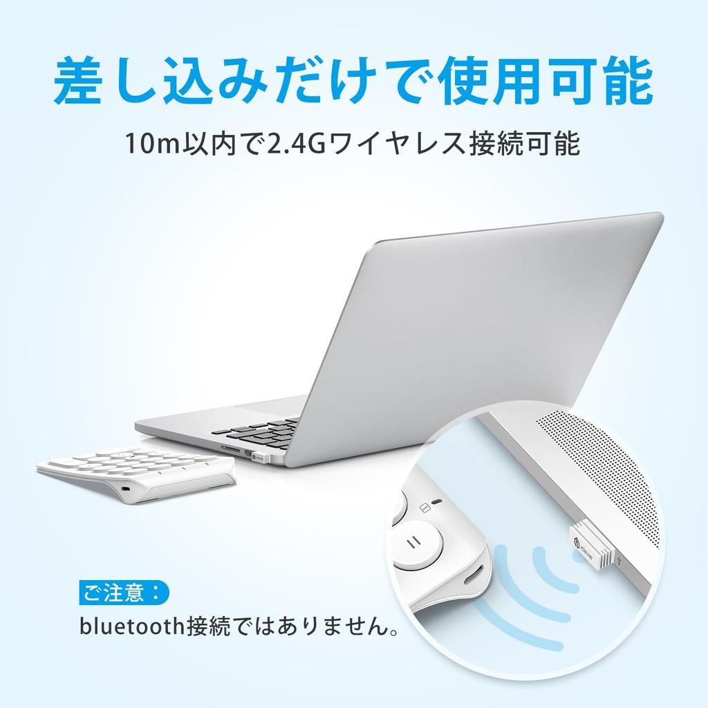 iClever Numeric Keypad Wireless Numeric Keyboard Pantograph Charging Ultra Thin Tab Key Included Easy To Carry Wireless Number Pad One Hand Device