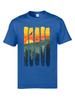 Mountain Sunset Print T-shirt Summer Fashion Casual Men's and Women's T-shirt Pure Cotton Casual O Collar Loose Short Sleeve