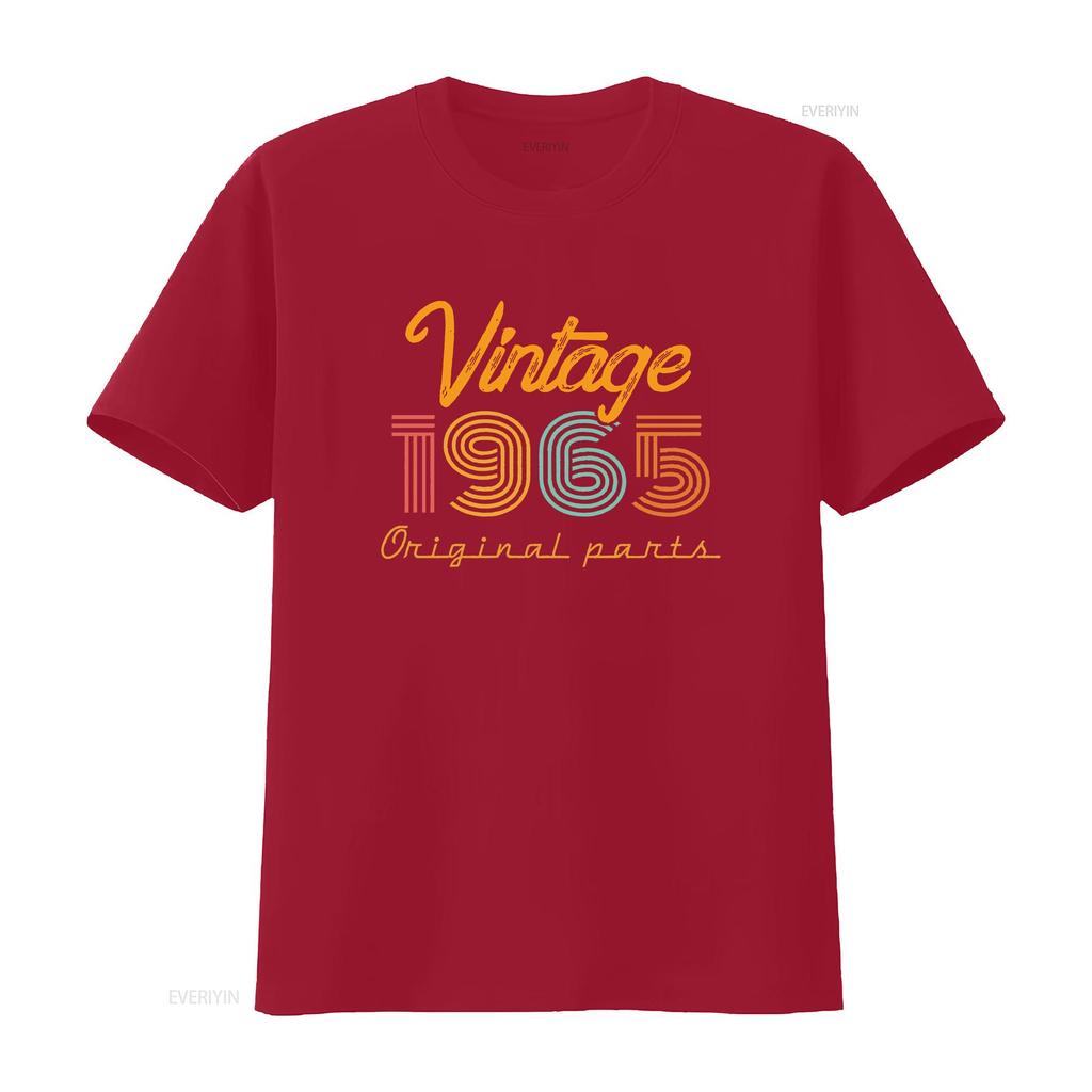 58th Birthday T Shirt Vintage 1965 for Retro vintage Washed Unisex fashion Versatile streetwear Soft Comfortable Stretched