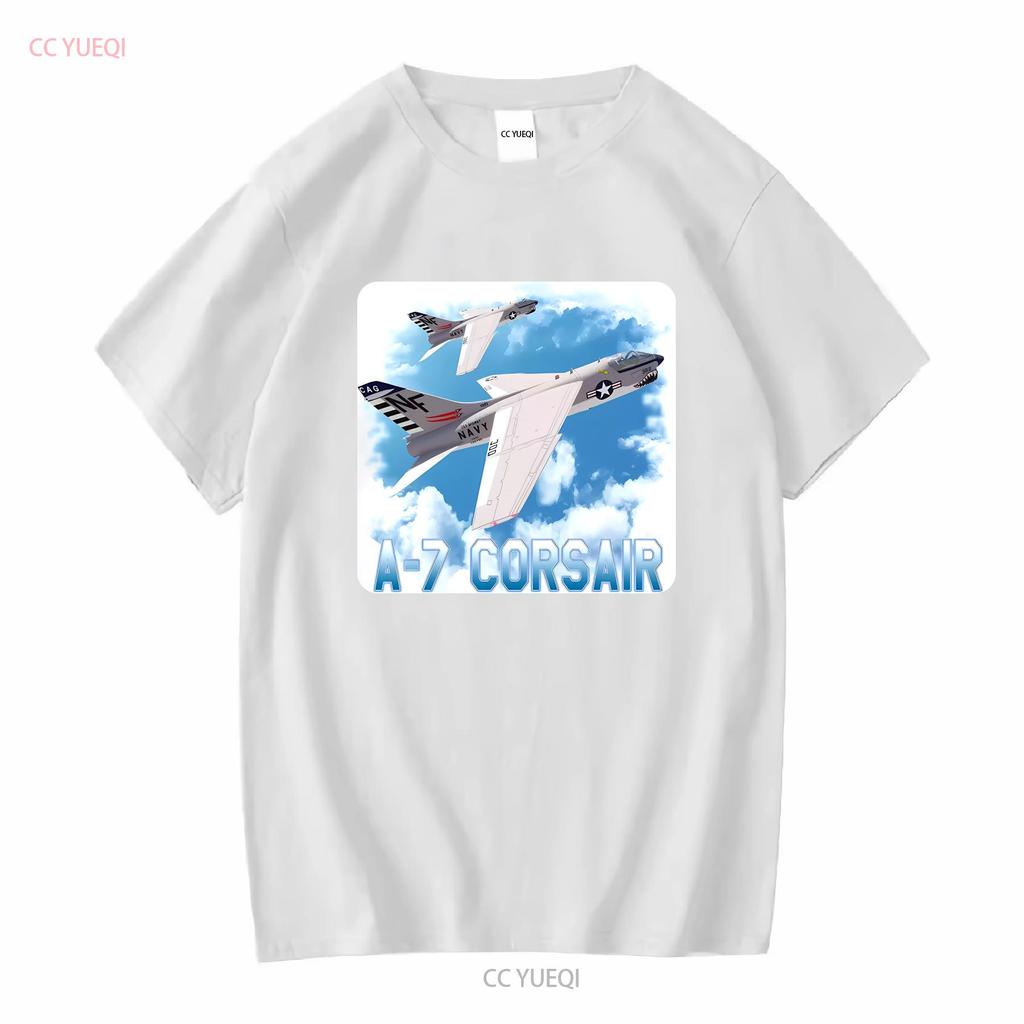 A 7 Corsair Ii White T Shirt Long Or Short Sleeves Vintage Washed Slightly Breathable Streetwear Stretched Fashion Unisex