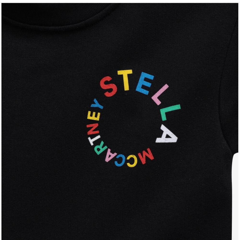Stella Mccartney Tt4d00 Z0447 930 Round Logo Kids Sweatshirt