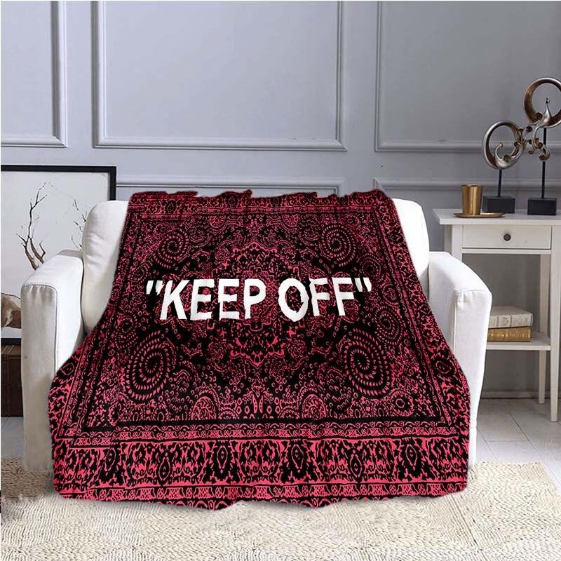 KEEP OFF-Musterdecke, Sofadecken für Betten, superweicher, warmer Deckenbezug, Flanell-Überwurfdecke, Flanelldecke
