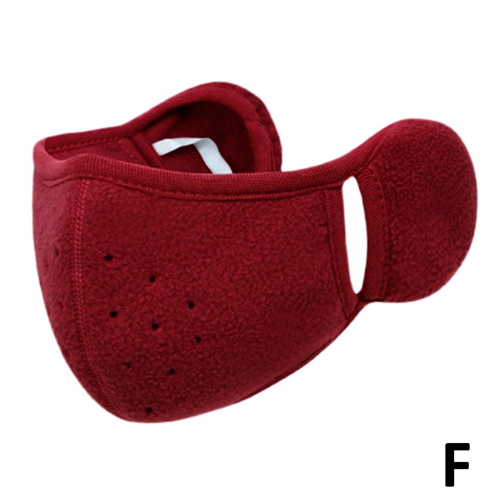 Unisex 2-in-1 Winter Face & Ear Mask, Thickened Windproof Warm Cover Breathable Holes for Cycling Outdoor Activities