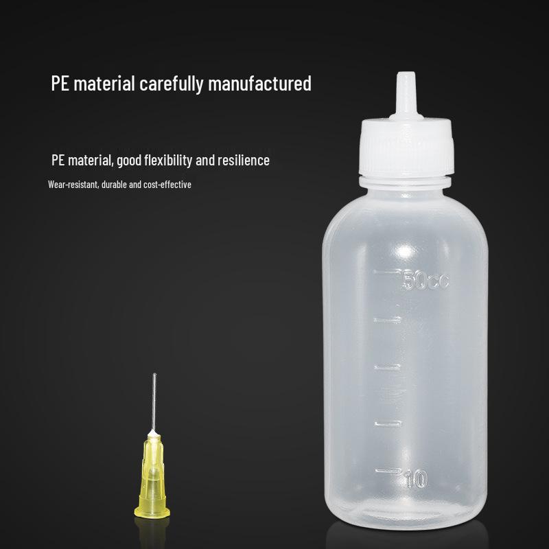 50cc Industrial Needle Dispensing Bottle for Alcohol, Rosin, Flux, or Small Epoxy Oil Applications