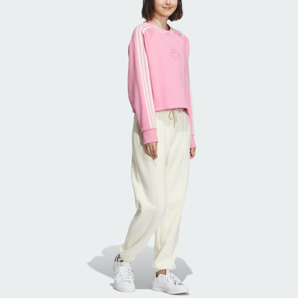 Adidas Originals X Feifei Ruan Classic Three-Stripe Crewneck Sweatshirt Women Tops Pink IX4229