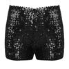 Kids Boys Girls Dance Shorts Shiny Sequins Solid Color Good Elastic Waist Stage Performance Athletic Wear