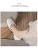 2023 Retro Soft Leather Square Toe Medium High Heel Women's Shoes