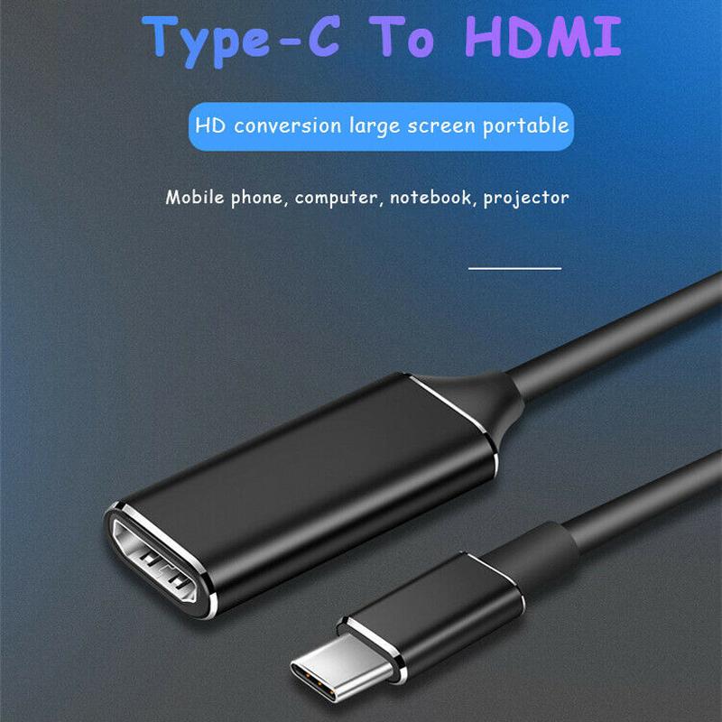 YurKem OTG USB 3.1 Type C To HDMI Adapter Cable 4K HD TV For Samsung Note 8 S8 S9 Converter For Phone Notebook Connected TV Monitor