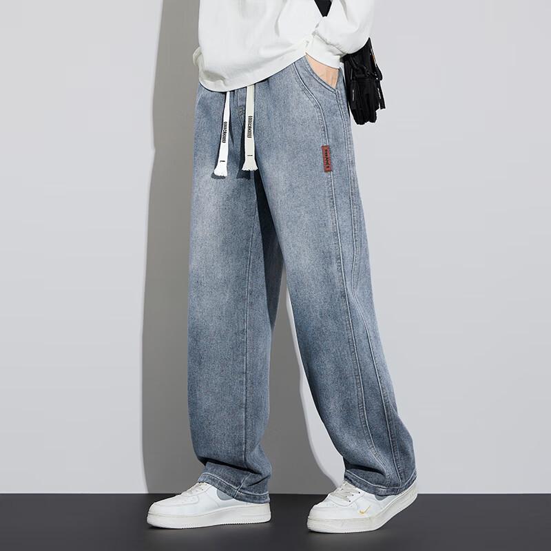 PLAYBOY Men's American Retro Loose Straight Jeans