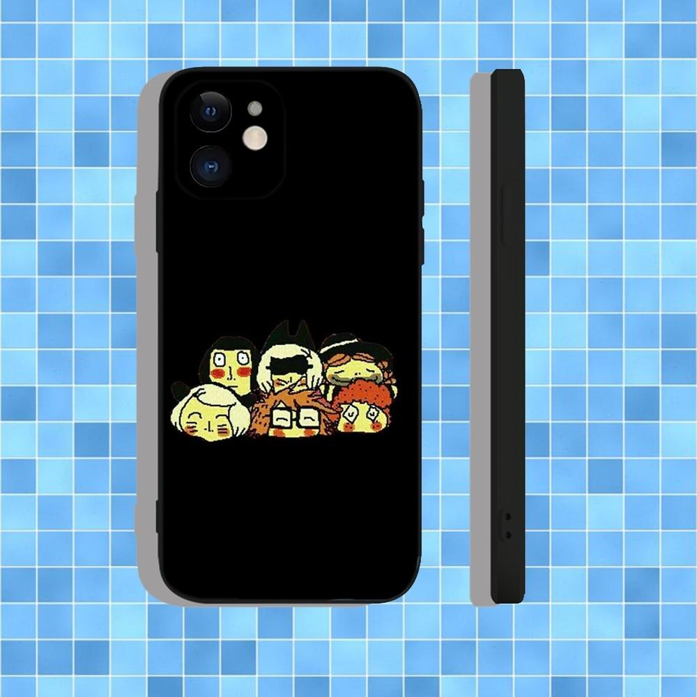 Чехол для телефона Ranfren Randal Satoru для iPhone 16,15,14,13,12,11,Pro,Max,Plus,X,XS,XR,SE,8,7,Mini, Мягкий силиконовый черный чехол iPhone12mini