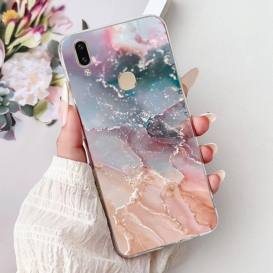 Für Vivo V9 Youth Hülle 1727 1726 Niedliche Liebesherz Bemalte Abdeckung Weiche Dünne Handyhülle Für Vivo Y85 Y89 V 9 Youth VivoV9 6GB Fundas