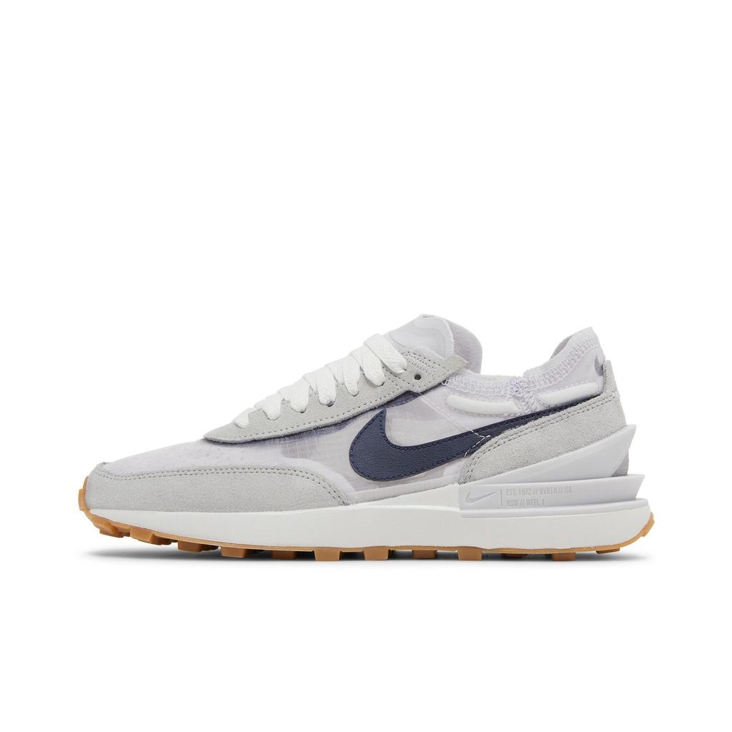 Nike Womens Waffle One 'Iris Whisper Gum' (women's sizes) Iris Whisper / Grey / Gum Light Brown / Blackened Blue Running Shoes DN4696 501