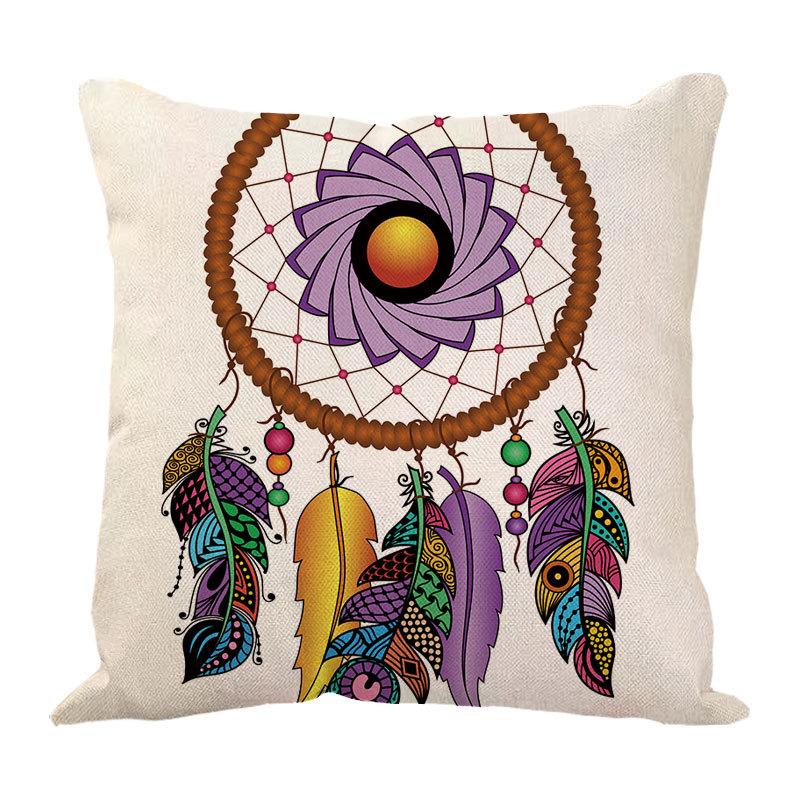 

Dreamcatcher Printed Bay Window Ornament Pillow Case Car Waist Pad Pillow Sofa Premium Durable Quality Useful Practical 45 * 45 without core
