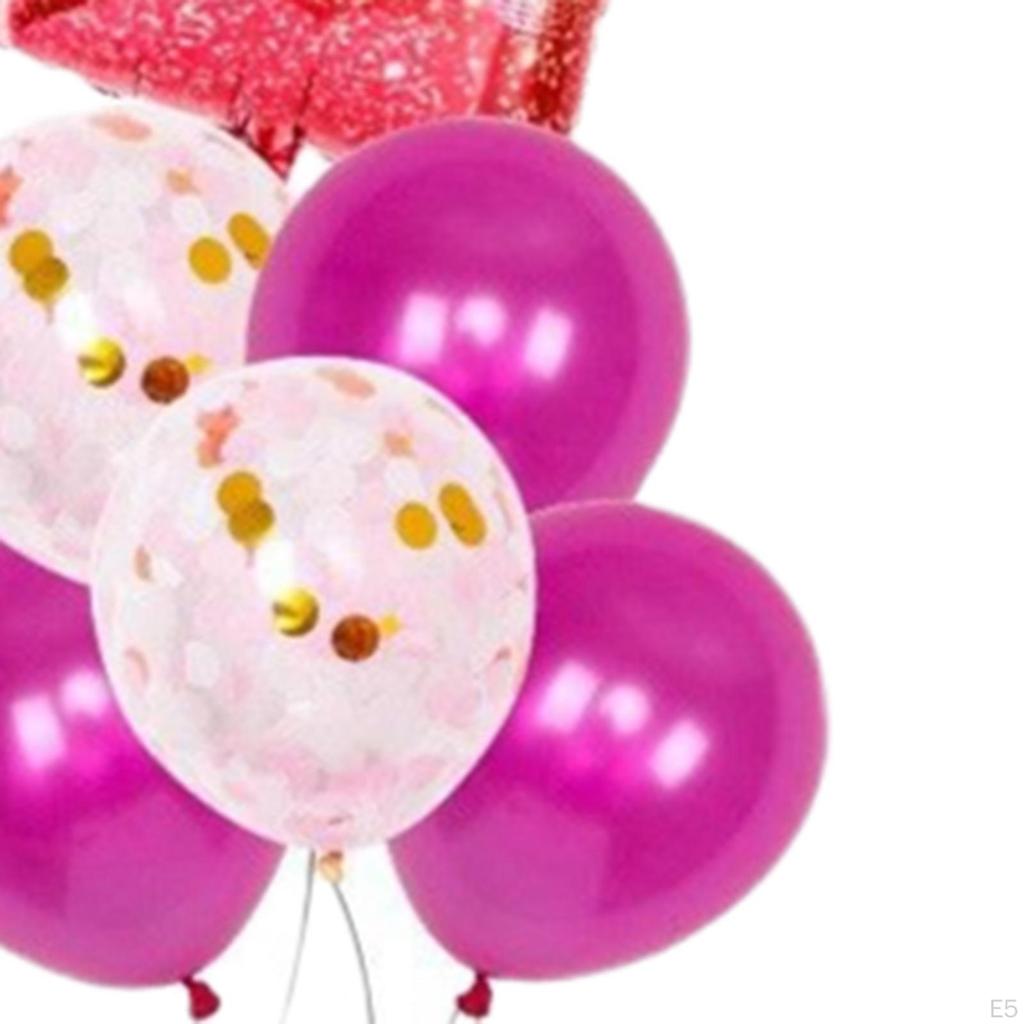 Confetti Balloons Balloon W/ Ribbon for Wedding Valentines Day Anniversary Party Decoration
