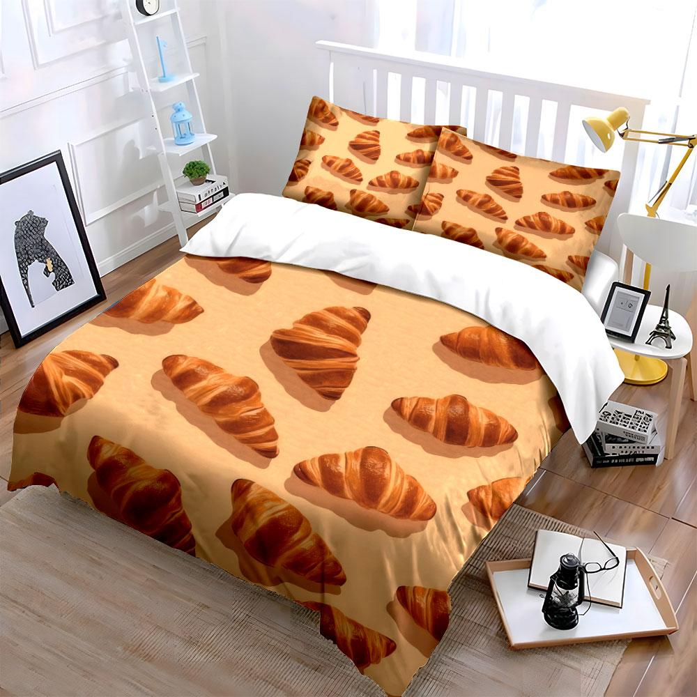 Bakery Themed Home Decor Set Soft Comfortable Duvet Cover Bedding Set Included 1*Duvet Cover & 2*Pillowcases, Gift