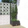 VidaXL Planter with Trellis Black 40x40x121.5 Cm PP