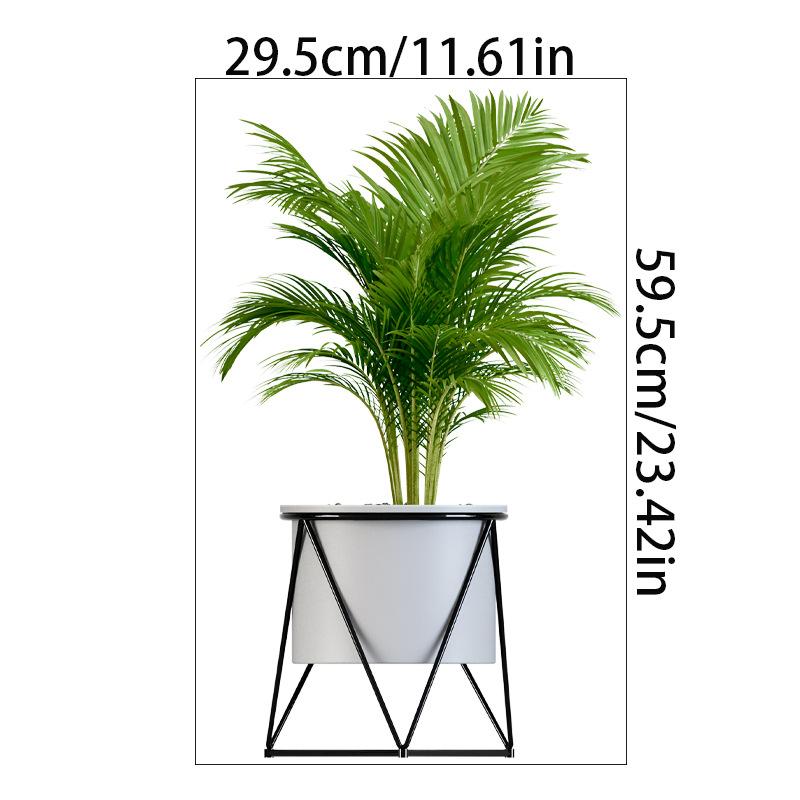 

1PC 3D Simulation Creative Green Potted Plant Wall Stickers for Living Room Office Interior Decoration Waterproof Home Decals (as the picture,29.5x59.5CM)