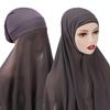 Women Chiffon Hijab Scarf Head Wrap Solid Instant Shawls Muslim Hijabs