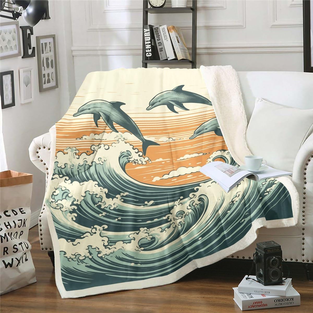 

Clown Print Sherpa Blanket Soft Fleece Throw Cover for Kids Room Decor Cozy Living Room Bedding Warm Winter Gift for Children 75x90cm