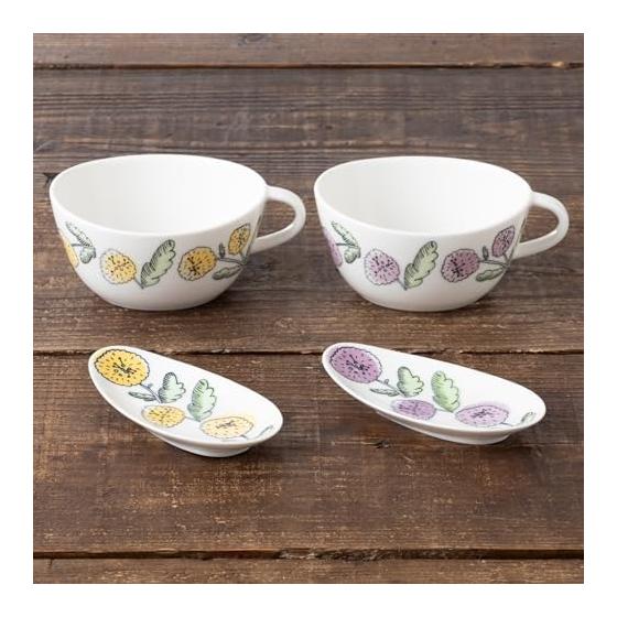 Flower Mini Dish and Spoon Rest, Purple, Ceramic, Porcelain, Dishwasher Safe, Microwave Safe