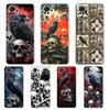 Transparent Phone Case for Redmi 14C 13C 10C 10 9 Note 13 12 11 K50 K40 Plus Pro 4G 5G Soft TPU Cover Raven Crow Skull Funda Bag