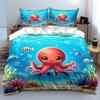 "Cheerful Underwater Octopus Dreams" Bedding Sets Duvet Covers Pillowcases(1* Duvet Cover 2* Pillowcases Without Duvet Insert)