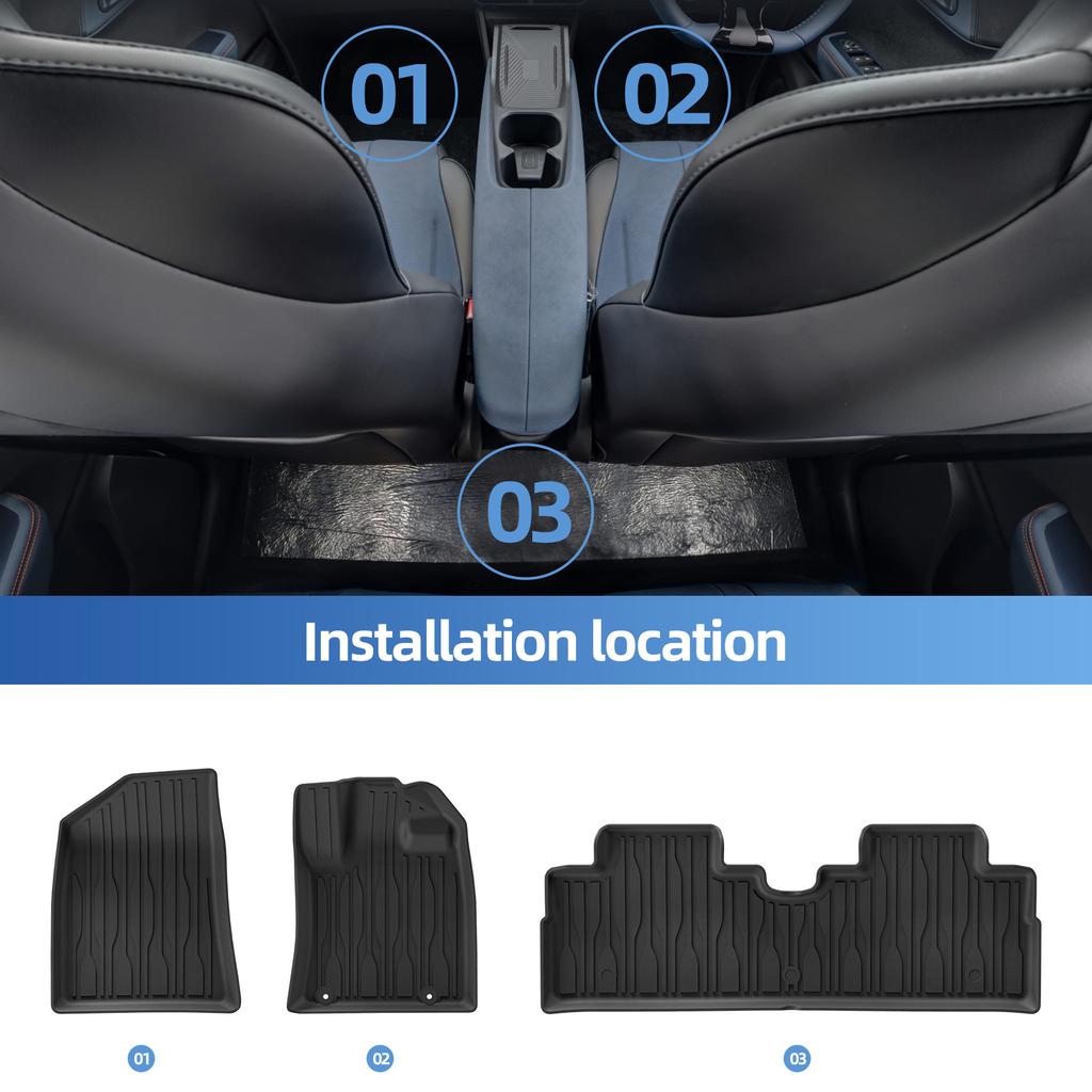 Left/Right Drive for BYD ATTO1 SEAGULL 2026 Car Floor Mats Cargo Liner Trunk Pad Backrest Liner TPE Foot Mat All Weather Black