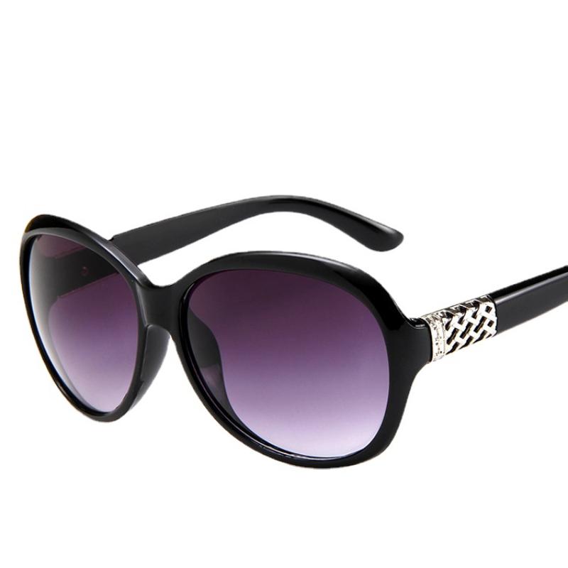 New Luxury Designer Sunglasses for Women Large Elliptic Frame UV400 Protection Outdoor Leisure Eyewear Oculos De Sol