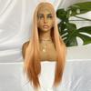 Light Orange Synthetic Lace Front Wig 13x4 Long Silky Straight Hair Natural Hairline Daily Wear Glueless Wigs For Women Cosplay