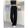 Women Linen Blend Wide Leg Pants High Waist Loose Summer Trousers