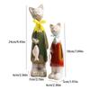 2pcs Modern Cat Figurines Ceramic Miniatures Sculpture Creative Animal Art Statues  Prop