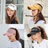 Bilyclub Sun Protection Hats For Women Men Visor Hat Chirdren Cap Letters Sport Baseball Caps Empty Top Leisure Summer Cap