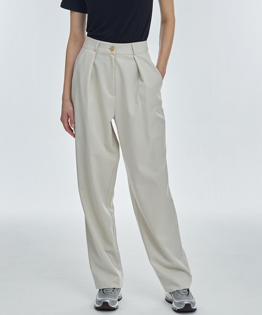 MANAVIS7 Long Tapered Slacks [Light Beige]